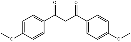 1,3-ビス(4-メトキシフェニル)-1,3-プロパンジオン 化学構造式