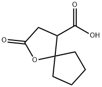 2-OXO-1-OXA-SPIRO[4.4]NONANE-4-CARBOXYLIC ACID 化学構造式