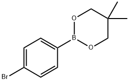 2-(4-ブロモフェニル)-5,5-ジメチル-1,3,2-ジオキサボリナン 化学構造式