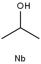 ニオブイソプロポキシド, 99% (metals basis), 10% w/v in isopropanol/hexane (50:50) 化学構造式