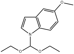 5-methoxyindole-1-carbaldehyde diethyl acetal Structure