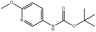 N-(6-甲氧基-3-吡啶基)氨基甲酸叔丁酯 结构式