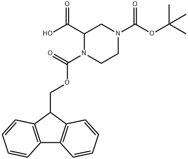 N-4-Boc-N-1-Fmoc-2-哌嗪甲酸,183742-23-6,结构式