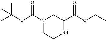 1-tert-Butyl 3-ethyl piperazine-1,3-dicarboxylate Structure