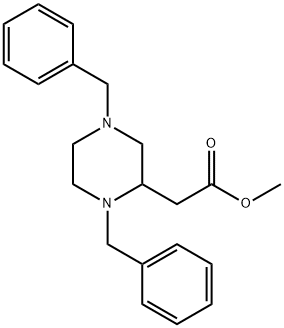 (1,4-Dibenzyl-piperazin-2-yl)-acetic acid methyl ester Structure