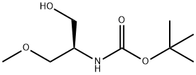 Carbamic acid, [(1R)-2-hydroxy-1-(methoxymethyl)ethyl]-, 1,1-dimethylethyl 化学構造式