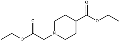 4-エトキシカルボニル-1-ピペリジン酢酸エチル 化学構造式