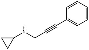 N-(3-フェニル-2-プロピン-1-イル)シクロプロパンアミン塩酸塩 化学構造式
