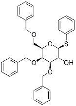 b-D-Galactopyranoside, phenyl 3,4,6-tris-O-(phenylMethyl)-1-thio- Structure