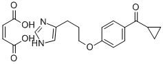 环丙基[4-[3-(1H-咪唑-4-基)丙氧基]苯基]甲酮马来酸盐, 184025-19-2, 结构式