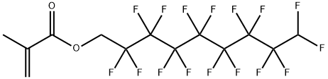 2-メチルプロペン酸2,2,3,3,4,4,5,5,6,6,7,7,8,8,9,9-ヘキサデカフルオロノニル 化学構造式