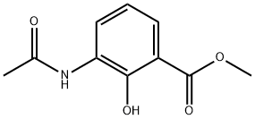 Benzoic acid, 3-(acetylamino)-2-hydroxy-, methyl ester (9CI) Structure