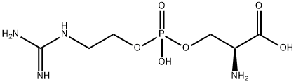 Phosphoric acid 2-[[amino(imino)methyl]amino]ethyl[(S)-2-carboxy-2-aminoethyl] ester Structure
