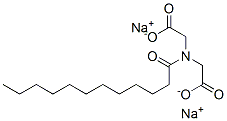 disodium N-(carboxylatomethyl)-N-(1-oxododecyl)glycinate Struktur