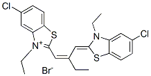 5-chloro-2-[2-[(5-chloro-3-ethyl-3H-benzothiazol-2-ylidene)methyl]but-1-enyl]-3-ethylbenzothiazolium bromide 结构式
