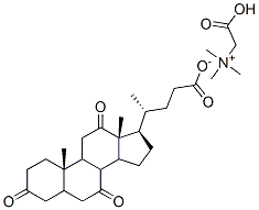 N,N,N-トリメチルカルボキシメタンアミニウム/3,7,12-トリオキソコラン-24-オアート 化学構造式
