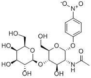 4-硝基苯基 2-(乙酰氨基)-2-脱氧-4-O-BETA-D-吡喃半乳糖基-ALPHA-D-吡喃葡萄糖苷, 184377-56-8, 结构式