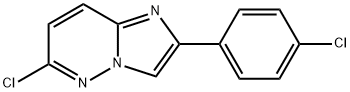 6-クロロ-2-(4-クロロフェニル)イミダゾ[1,2-B]ピリダジン 化学構造式
