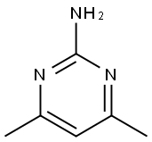 2-amino-4,6-dimethyl pyrimidine Struktur