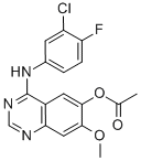 4-(3-Chloro-4-fluorophenylamino)-7-methoxyquinazolin-6-yl acetate hydrochloride Struktur