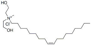 メチルビス(2-ヒドロキシエチル)[(Z)-9-オクタデセニル]アミニウム·クロリド 化学構造式