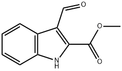 3-醛基吲哚-2-甲酸甲酯, 18450-26-5, 结构式