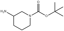 3-アミノ-1-tert-ブトキシカルボニルピペリジン 化学構造式