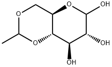 4-O,6-O-エチリデン-β-D-グルコピラノース 化学構造式