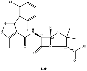フルクロキサシリンナトリウム 化学構造式