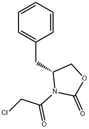 (R)-4-苄基-3-氯乙酰基-2-恶唑烷酮 结构式