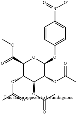 METHYL-((4-NITROPHENYL)-2,3,4-TRI-O-ACETYL-BETA-D-GLUCOPYRANOSIDE)URONATE Structure