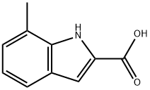 7-メチルインドール-2-カルボン酸 化学構造式