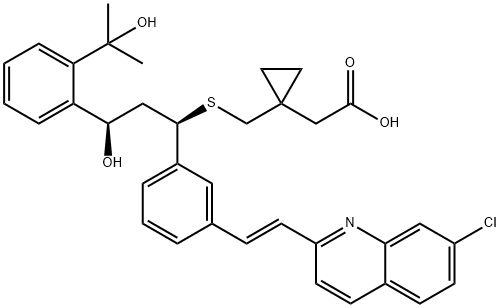 21(R)-Hydroxy Montelukast Struktur