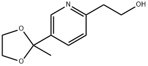 2-(5-(2-METHYL-1,3-DIOXOLAN-2-YL)-2-PYRIDYL]ETHANOL Structure