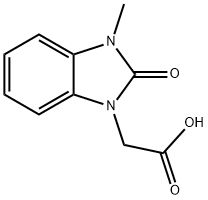 (3-甲基-2-氧代-2,3-二氢-1H-苯并咪唑-1-基)乙酸, 1848-90-4, 结构式