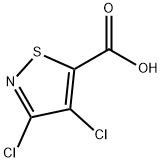 3,4-ジクロロイソチアゾール-5-カルボン酸 化学構造式