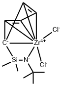 DIMETHYLSILYL (T-BUTYLAMIDO)CYCLOPENTADIENYL ZIRCONIUM DICHLORIDE Structure