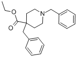 1,4-ジベンジル-4-ピペリジンカルボン酸エチル 化学構造式