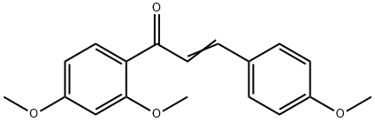 1-(2,4-ジメトキシフェニル)-3-(4-メトキシフェニル)-2-プロペン-1-オン 化学構造式