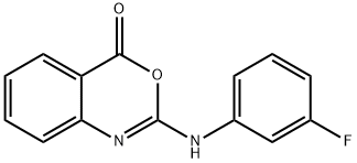 2-(3-FLUOROANILINO)-4H-3,1-BENZOXAZIN-4-ONE Structure