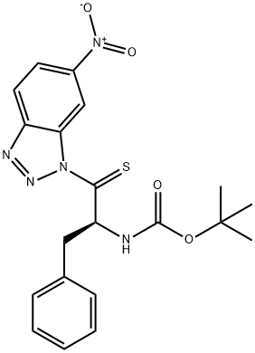 [(1S)-2-(6-硝基-1H-苯并三唑-1-基)-1-(苯甲基)-2-硫酮乙基]氨基甲酸叔丁酯, 184951-87-9, 结构式