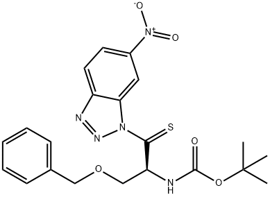 BOC-THIONOSER(BZL)-1-(6-NITRO)BENZOTRIAZOLIDE Struktur