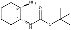 cis-N1-(tert-ブトキシカルボニル)-1,2-シクロヘキサンジアミン 化学構造式