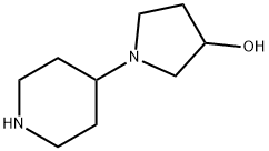 1-(4-哌啶基)-3-吡咯烷醇, 184969-05-9, 结构式