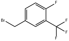 4-フルオロ-3-(トリフルオロメチル)ベンジルブロミド, 97+% 化学構造式