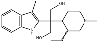 2-(3-Ethylidene-1-methyl-4-piperidinyl)-2-(3-methyl-1H-indol-2-yl)-1,3-propanediol Structure