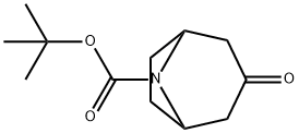 N-(tert-ブトキシカルボニル)ノルトロピノン 化学構造式