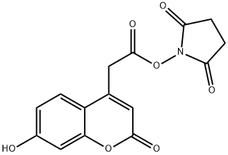 N-SUCCINIMIDYL 7-HYDROXY-4-COUMARINYL-AC Struktur