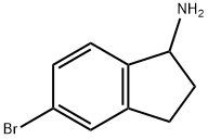 5-ブロモ-2,3-ジヒドロ-1H-インデン-1-アミン 化学構造式