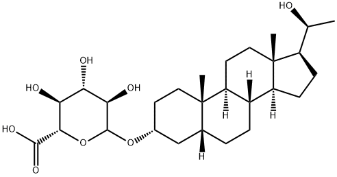 3ALPHA,20ALPHA-DIHYDROXY-5BETA-PREGNANE 3-GLUCURONIDE Struktur